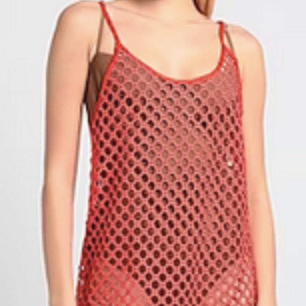For Love And Lemons Red Swim Coverup